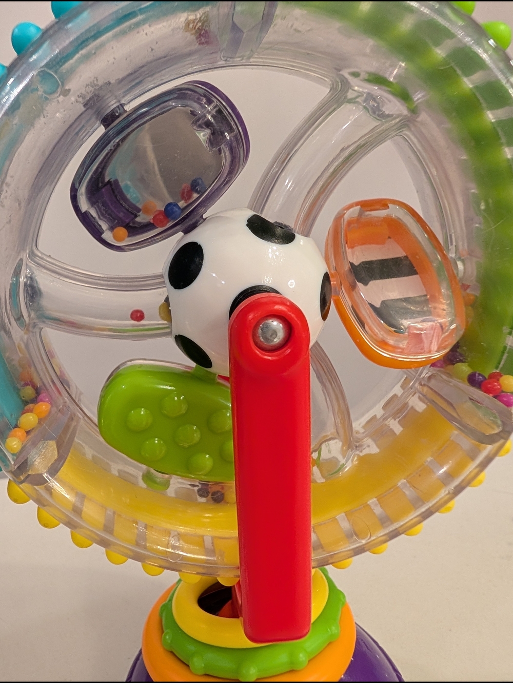 Sassy Toy Bundle Colorful Wonder Wheel Spinning Toy and Bumpy Ball Rattle Toy - Picture 8 of 14